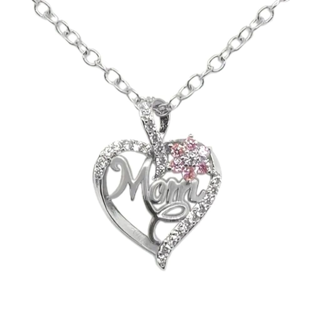 Ladies Beautiful heart shaped mom clavicle necklace